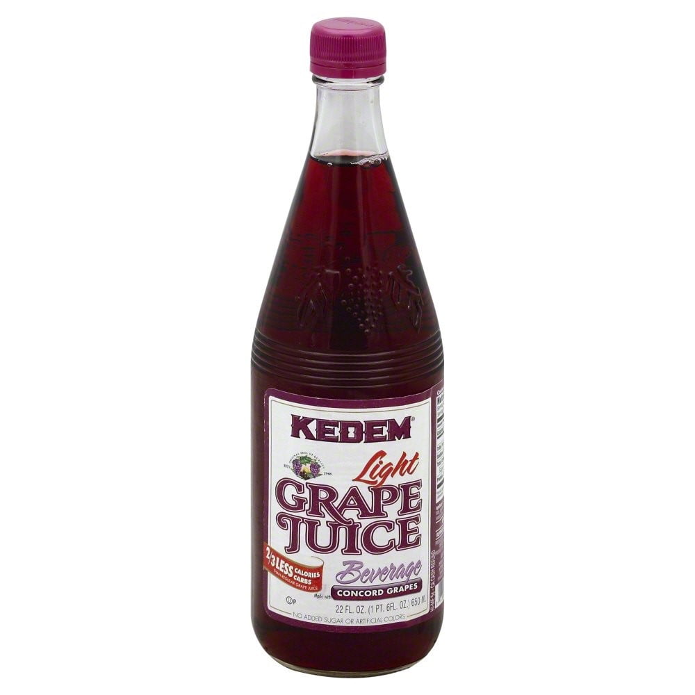 (3 pack) Kedem Light Concord Grape Juice, 22 Oz