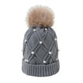 thumbnail image 2 of Winter Beanies Women's Fashion Wool Knitted Hat Cold Protection Warm Hat Thickened All-match Hat, 2 of 5