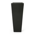 thumbnail image 5 of GDF Studio Fardeen Outdoor Modern Cast Stone Large and Small Planters, Set of 2, Black, 5 of 7