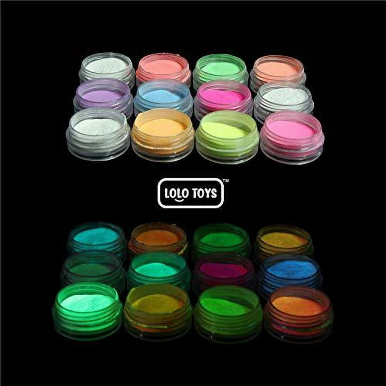 BAIYIYI Glow in The Dark Powder,Pack of 24 Luminous Pigment Powder Night  Fluorescent UV Neon Color Changing Pigment Dust for DIY Nail Art Slime  Resin Acrylic Paint Ink Non-Toxic - Yahoo Shopping
