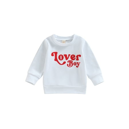 

Baby Girl Boy Valentine s Day Outfits Letter Print Long Sleeve Pullover Sweatshirt Overszied Sweater Spring Fall Clothes