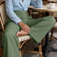 thumbnail image 6 of Lmnyox Women's Pants Wide Leg Elastic High Waist Dress Pants Casual Business Office Trousers with Pockets, 6 of 9