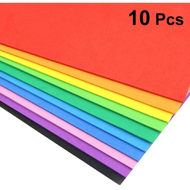 Lot de 10 feuilles de mousse avec paillettes - Format A4-2 mm - Pour travaux manuels - Argenté
