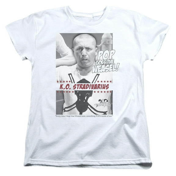 Three Stooges WeaseLong S/S Women's T-Shirt White