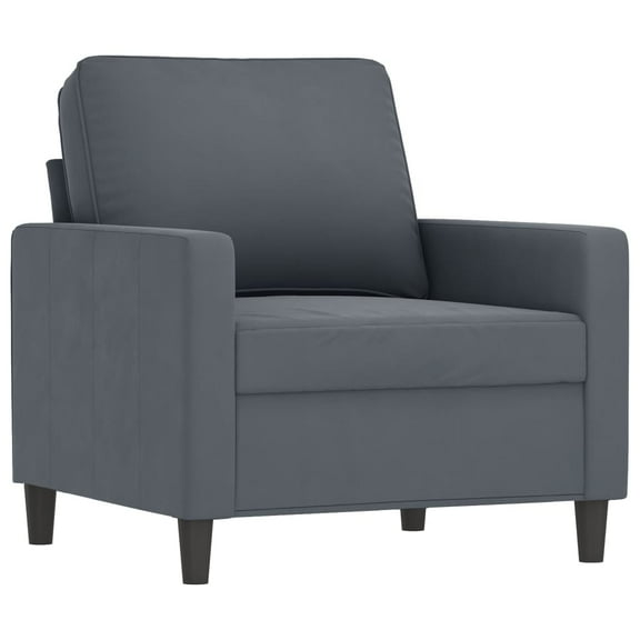 vidaXL Sofa Chair Upholstered Accent Armchair Sofa Comfort Light Gray Velvet