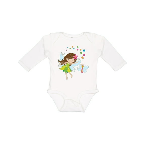 Inktastic Fairy Sparkles Girls Long Sleeve Baby Bodysuit