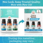 GuruNanda Breathe Essential Oil Blends for Sinus, Congestion & Aromatherapy - Set of 3