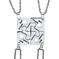 thumbnail image 1 of Htooo 4 piezas rompecabezas mejores amigos para siempre collares de acero inoxidable corazón grabado y 3 piezas simple barra Bff colgante conjunto collares de amistad, 1 of 5