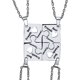 thumbnail image 1 of Htooo 4 piezas rompecabezas mejores amigos para siempre collares de acero inoxidable corazón grabado y 3 piezas simple barra Bff colgante conjunto collares de amistad, 1 of 5