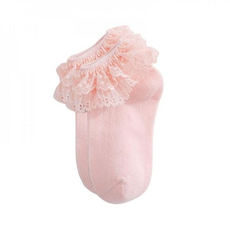 

Praeter 1Pair Children s Double Lace Embroidered Baby Socks Children Dance Socks Bow Lace Baby Socks Newborn Cotton Baby Girls Sock Pink S
