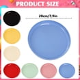 thumbnail image 3 of Round Serving Platters, Restaurant Serving Trays, PP Stackable Plastic Trays, 7.9 Inch Lightweight Round Food Tray, Non-Slip Reusable Serving Platter for Dessert, Snack, Tea Cup, Sky Blue, 3 of 4