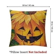 thumbnail image 4 of nygtbtfer Happy Halloween Pillowcase Pumpkin Wear Witch Hat with Decorative Cushion Cover Home Outdoor DecorPillow( ) White, 4 of 7