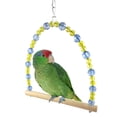 thumbnail image 3 of Flmtop Colorful Pet Parrot Swing Bird Cage Toy Wooden Suspension Bridge Hanging Decor Random Color, 3 of 9