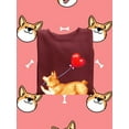 thumbnail image 3 of Welsh Corgi W Heart Balloon. Sweatshirt Women -Image by Shutterstock, Female 3X-Large, 3 of 4