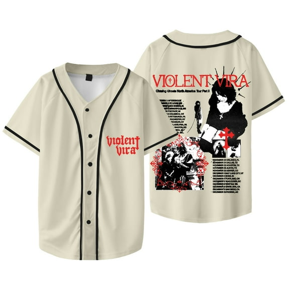 Violent Vira 2025 Tour Baseball Jacket Tee Lover Of A Ghost Merch Women Men Short Sleeve T-shirts