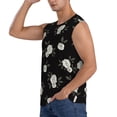 thumbnail image 3 of Fotbe Men's Rose Flowers Print Men's Sleeveless Muscle Tank Tops Casual T-Shirts for Gym Workout Beach-Medium, 3 of 8