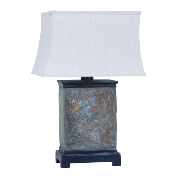 Slate Slab 26-Inch Table Lamp, Bronze