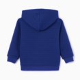 thumbnail image 3 of PatPat Boys Hoodies Casual Pullover Sweatshirt Solid Color Ribbed Hoodie Dark Blue 18-24M, 3 of 8