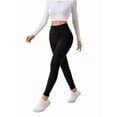 thumbnail image 3 of High Waisted Thicken Leggings for Women - No See Through Tummy Control Cycling Workout Yoga Pants Black M, 3 of 9