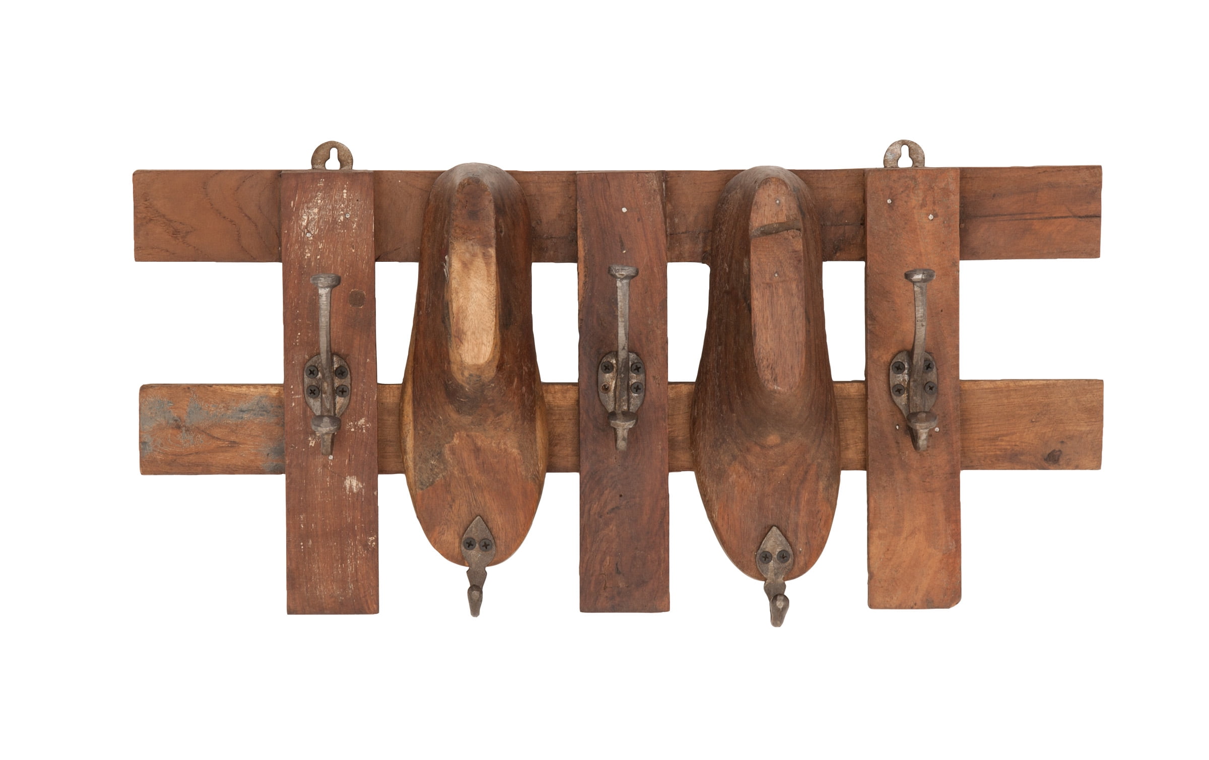 Decmode Rustic 11 x 24 inch Vintage Shoe Hanger