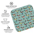 thumbnail image 3 of Lsque Dachshund Dog Puppy Pattern 4" Drink Coasters Set of 4, PVC Leather Absorbent Coasters, Table Coaster Set Decorative Coffee Cup Coasters Housewarming Gift-Square, 3 of 6