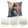 thumbnail image 4 of JEUXUS  Outdoor Waterproof Christmas Snowman Winter Throw Pillow Cover  Double Sided Birds Mistletoe Holly Fir Snow Holiday Xmas Home Decor Pillows Cushion Case for Sofa Couch, 4 of 5