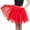 Red, variant on Pleated Skirts For Women Plus Size Gauze Short Skirt Adult Tutu Dancing Skirt