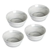 Agate Ware Bowl Set Of 4 Swirl Design Farmhouse Decor Decoration 6 x 2.5 Inches.