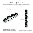 thumbnail image 6 of Rosec Jewels Elegant Black Onyx Eternity Ring, Pear Shape Black Onyx Full Eternity Ring, December Birthstone Ring, 14K White Gold, US 10.50, 6 of 9