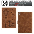 thumbnail image 2 of for iPad Mini 5/4/3/2/1 7.9" 2019/2015/2014/2013/2012 Case PU Leather Folio Tablet Cover, Smart Auto Wake/Sleep Flip Stand Case Embossed Pattern Magnetic Clasp Protective Case, Brown, 2 of 9
