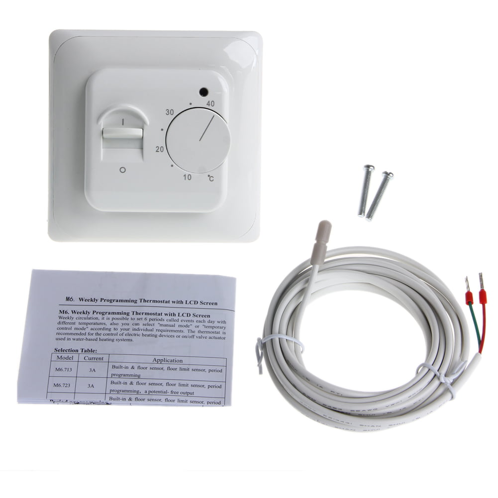 Room Floor Heating Thermostat Air Condition Temperature Control Switch 220V 