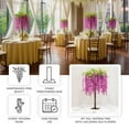 thumbnail image 4 of Efavormart 4ft Tall Lavender Lilac Wisteria Tree with Cascading Silk Flowers – Faux Floral Display with Real Wood Trunk for Wedding & Event Decor, 4 of 5