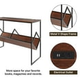 thumbnail image 3 of TOYTEXX Table Console, Table d'Entrée Industrielle en Bois de 109 cm avec Prises de Courant et Ports USB, 3 of 5