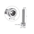 thumbnail image 2 of #10-24x1" Hex Socket Bolts 304 Stainless Steel Polished 50 Pack, 2 of 5