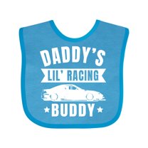 Inktastic Daddys Lil Racing Buddy Boys or Girls Baby Bib