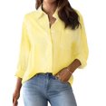 thumbnail image 1 of RWJDXD Chemise Blouse pour Femmes, Imprimé Classique Rayé, Manches Longues, Décontractée, Sans Poches, Basique, Automne & Hiver, 1 of 7