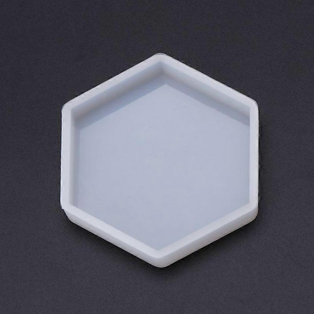 Molde de silicona para posavasos geométrico hexagonal/octógono, bandeja creativa de resina epoxi