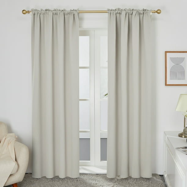 Deconovo Bedroom Blackout Curtains Rod Pocket Light Blocking Window Curtains For Living Room 52