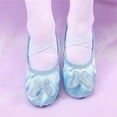 thumbnail image 2 of Nskgu Canvas Ballet Shoes for Boys Girls Highly Stretchy Split Sole Bow Ballet Slippers for Girls, 2 of 3