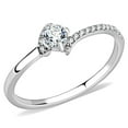 thumbnail image 1 of Alamode DA152-9 Femmes Haute Poli Bague en Acier Inoxydable avec AAA Grade CZ en Clair - Taille 9, 1 of 1