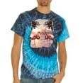 thumbnail image 2 of Wild Bobby, Flamingos in Summer on Beach, Animal Lover, Tie-Dye Tees, Evening Sky, Small, 2 of 3