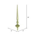 thumbnail image 3 of Vickerman M183473G 18 in. Lime Glitter Cupola Finial Ornament  2 per Bag, 3 of 3