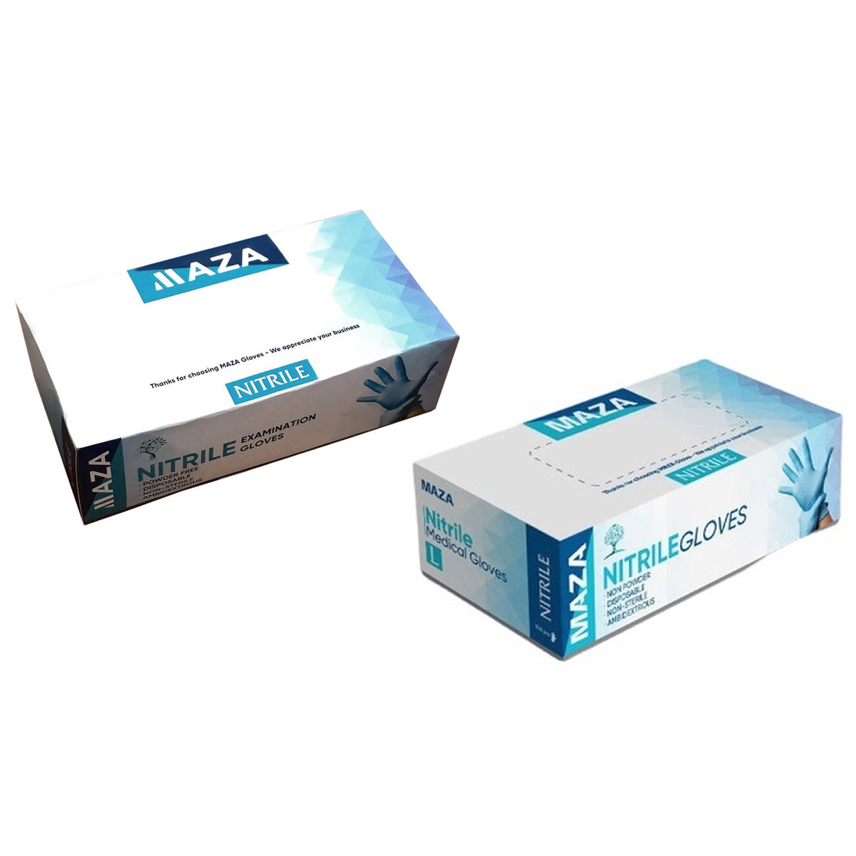 Powder Free Disposable Extra Thick Blue Nitrile Gloves (100-Pack)