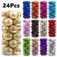 24Pcs 6CM Christmas Balls Decorations Hanging Christmas Tree Ornaments