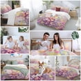thumbnail image 6 of Spring Floral Bedding 3 Piece Duvet Cover Set Queen Size, Modern Oil Painted Daisy Botanical Elegant Soft Microfiber Comforter Cover with Zipper Closure & Pillowcases, FadeResistant Quilt Cover, 6 of 9