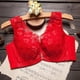 thumbnail image 3 of Gibobby Sujetador de ropa interior fina de talla grande con anillo de para mujer sin chaleco de Sujetador de encaje ropa interior Brasier sin varillas para mujer(Rojo,36E), 3 of 4