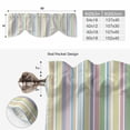 thumbnail image 6 of Tie Up Valance Curtain for Kitchen,Colores Vertically Striped Geometric Art Rod Pocket Short Curtains Adjustable Tie-Up Shade Valances,Colored Straight Lines Window Treatment for Bathroom Living Room, 6 of 9