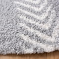 thumbnail image 3 of SAFAVIEH Parma Blanche Geometric Shag Area Rug, Grey/Ivory, 6'7" x 6'7" Round, 3 of 8
