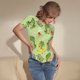 thumbnail image 3 of Balery Cute Dinosaurs Cartoon Body de cuello redondo de manga corta para mujer Tops de manga corta Tops básicos-Small, 3 of 7