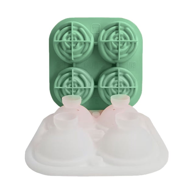 Molde de silicona para cubitos de hielo con forma de rosa, bandeja para bolas de hielo, cubitos de hielo de fusión lenta para whisky, molde romántico para cócteles sin BPA.
